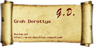 Groh Dorottya névjegykártya